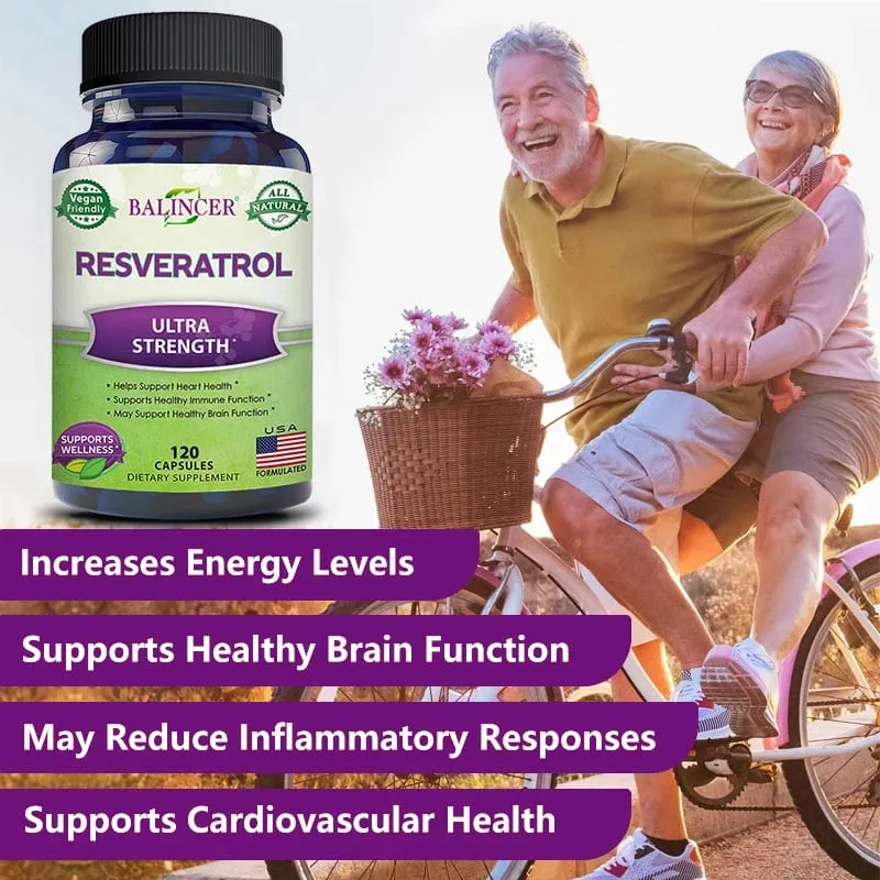 Il complesso di resveratrolo Balincer favorisce la salute cardiovascolare Protegge le arterie Rinforza il sistema immunitario Promuove la pelle liscia