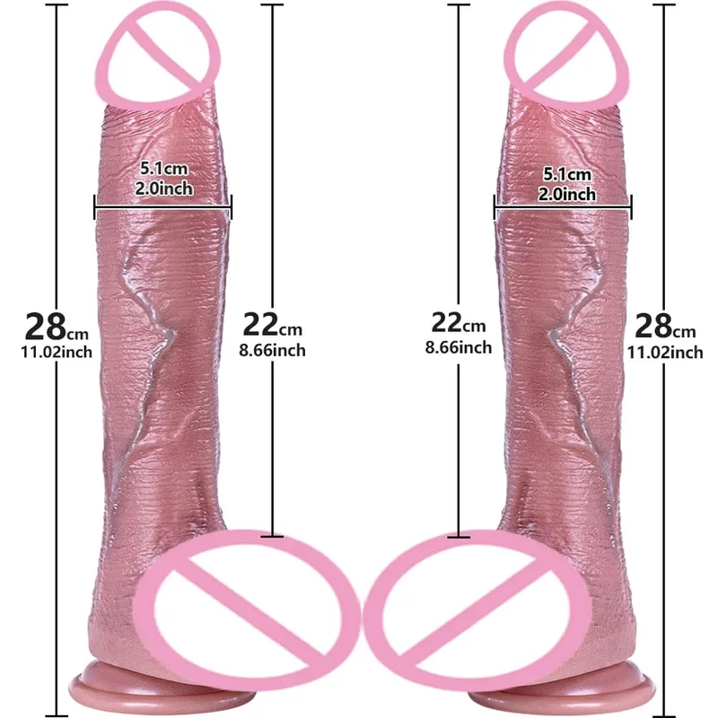 Thick Silicone Dildo Huge Fake Penis Double Cock Woman G-Spot with Powerful Suction Cup Adult Sex Toy Vagina Orgasm Masturbator