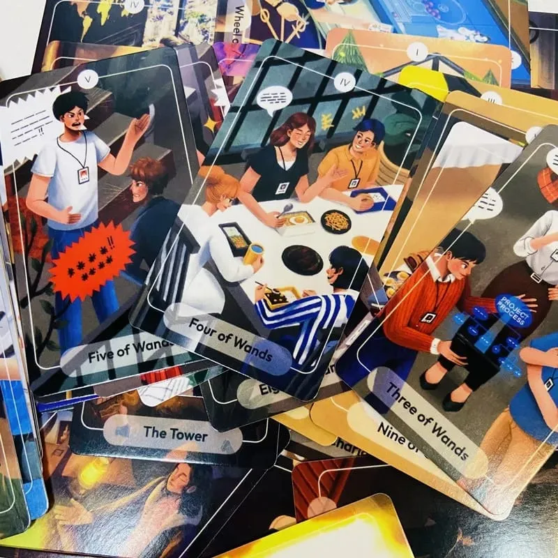 78 Hikayeler Tarot Kartları A 79 Kart Tarot Güverte İngilizce Versiyonu Falcılık Kehanet Güverte Oyunu Aile Partisi Kadınlar Için