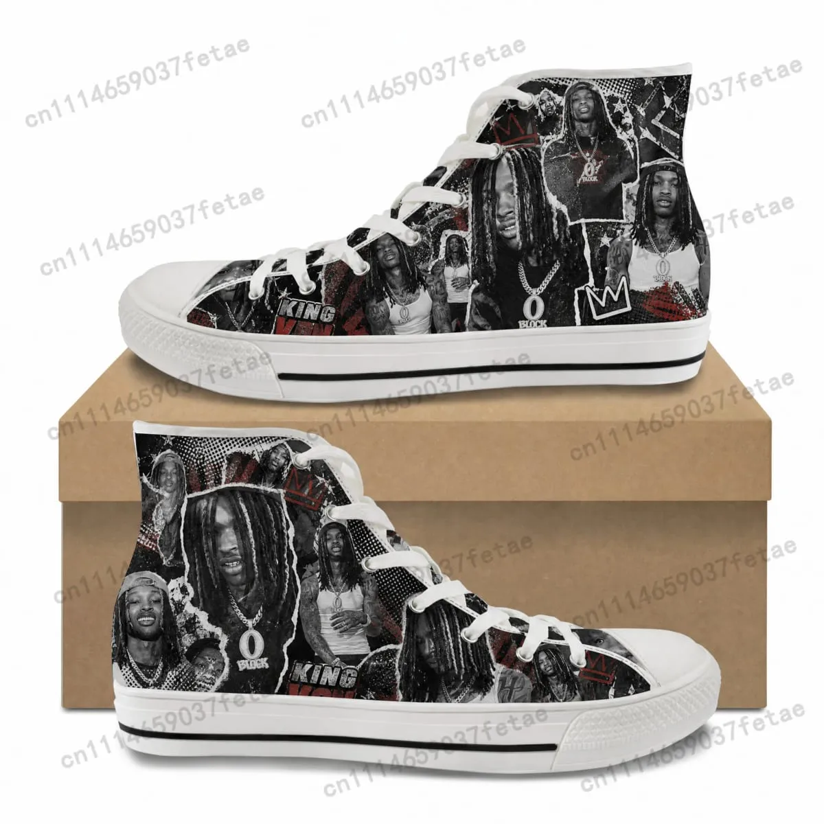 King Von High Top High Quality Sneakers Teenager Canvas Sneaker Mens Womens Ghana Hiking Casual Custom Shoes