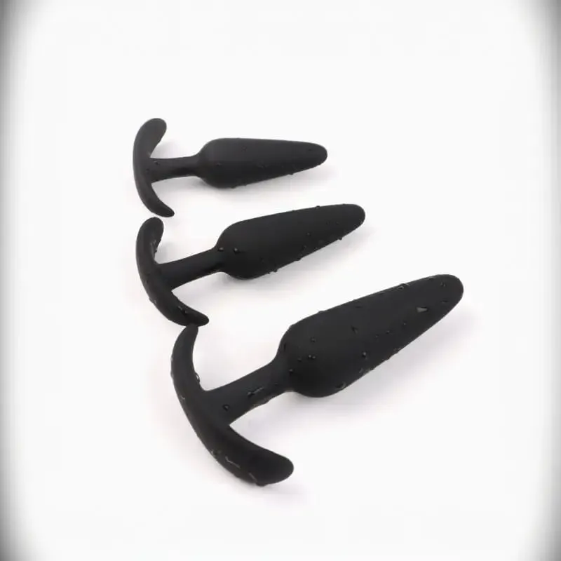 [NM] 1/3 unidades de silicone macio, plugue anal para bunda, estimulador, brinquedos sexuais adultos, plugue anal para homens/mulheres, massageador de próstata, treinador anal [NM]
