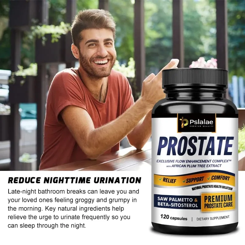 Prostate 3-Pack Saw Palmetto and Beta Sitosterol Supplements Healthy Support Size Supports Urinary Relief and Bladder Control