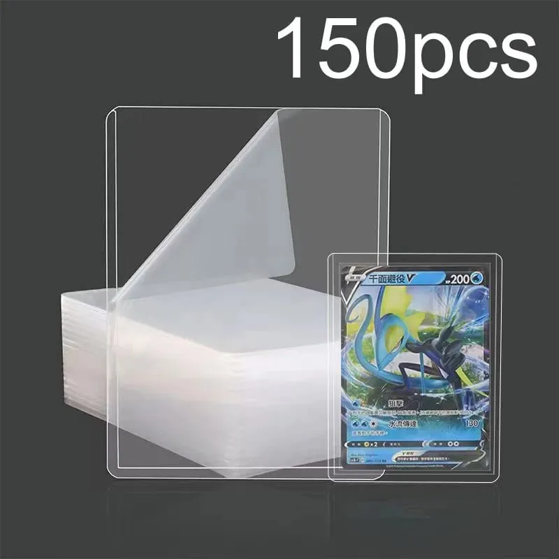 25-150pcs Hard Protective Film Card Sleeves Anti Scratch Holder Protector Fit For YuGiOh Pokemon baseball Sports Cards Toy