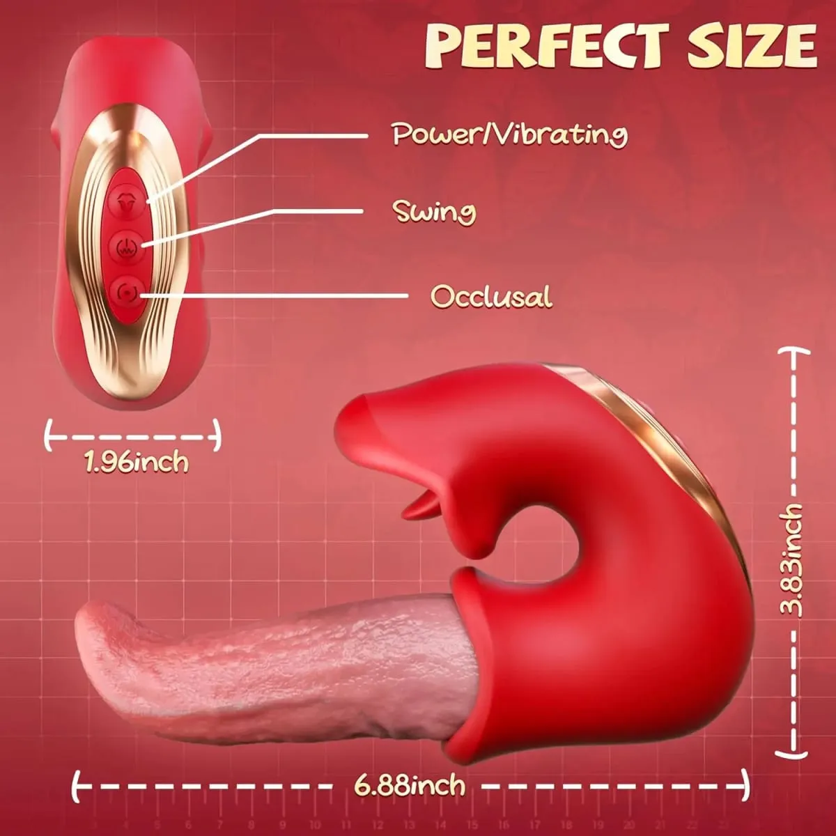 Swinging Realistic Tongue Adult Sex Toys Vibrator for Women Couple Rose Dildo G Spot Female Vibrating Toy Mouth Clit Stimulator