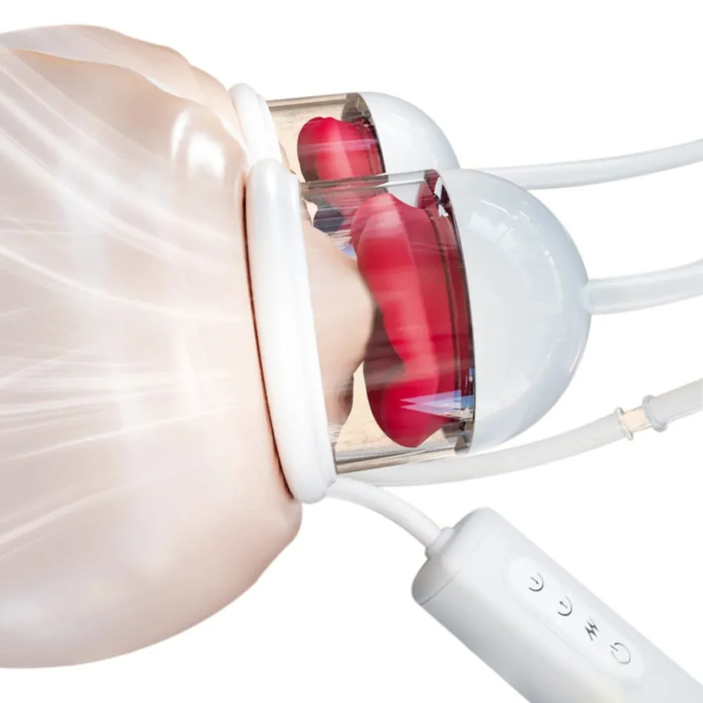 Portable Nipple Licking Sucking Vibrator Female Breast Massager Clitoral Bite Vibrating Sex Toys for Female Masturbation