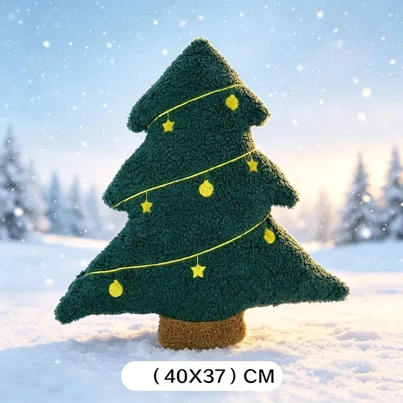 New 40cm Christmas Plush Toys Soft Christmas Tree Pillow Doll Cute Stuffed Xmas Cushion Sofa Room Decoration for Christmas Gifts