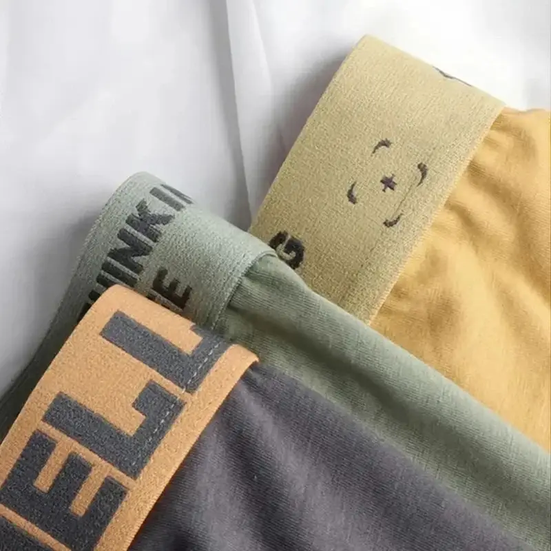 4 unids/set de ropa interior aleatoria para hombre, calzoncillos Boxer suaves y cómodos a la moda para hombre, pantalones deportivos ajustados y holgados para hombre