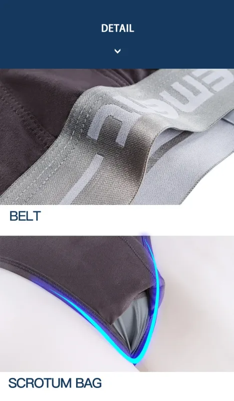 Modal capsule lift U convex men's underwear bullet separate ice silk capsule pouch briefs