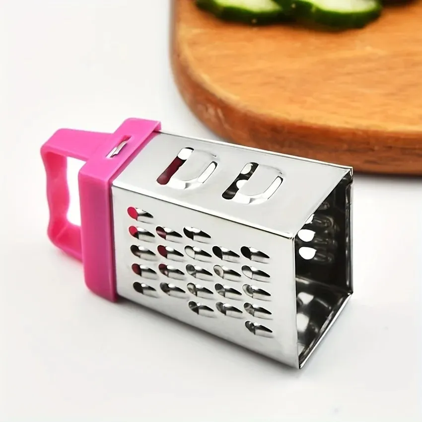 Stainless Steel Mini Cheese Grater Set - Multifunctional Metal Kitchen Tool for Shredding Cheese Garlic Ginger - Food-Safe