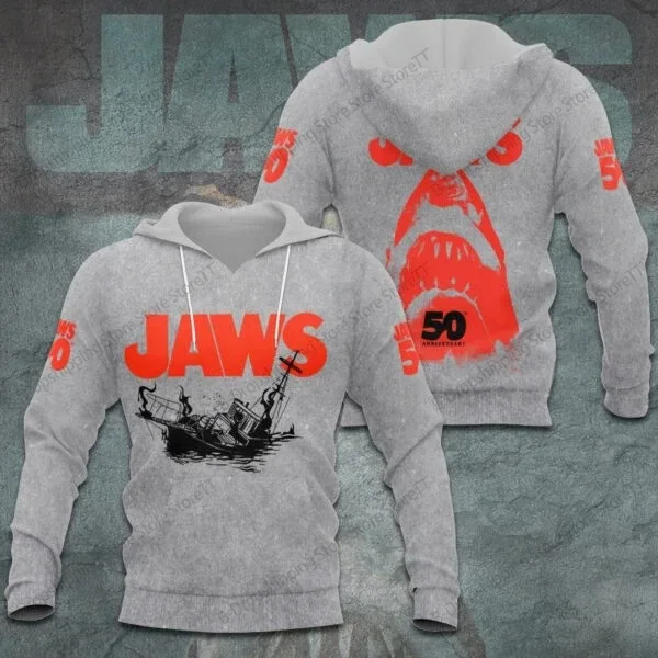 Men Hoodies Jaws Horror Film 3d Print Hoodie Men Women Fashion Hoodies Casual Hoodie Sweatshirt Shark Coat Sudadera Men Clothing