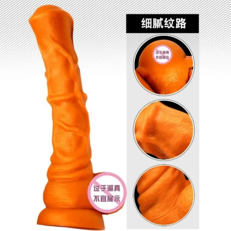Huge Horse Dildo Realistic Animal Penis Anal Plug Simulation Big Dick Masturbator with Suction Cup Adults Sex Toys for Women Men