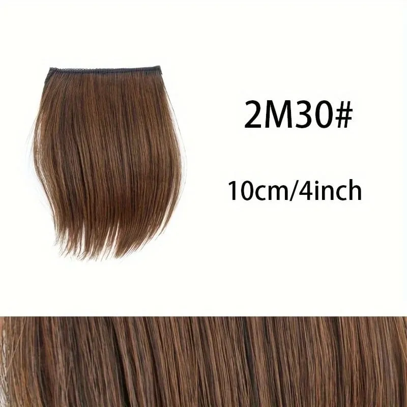 10cm/20cm/30cm Synthetic Short Straight Hair Pads Invisible Clip in Hair Extension Hair Top Side Cover 2 BB Clips Hairpiece