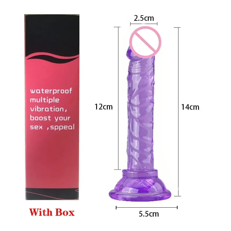 Realistic Dildo Strong Suction Cup Soft Crystal Jelly Dildo Penis Sex Toys for Woman Fake Dick Big Penis Anal Butt Plug Sex Shop