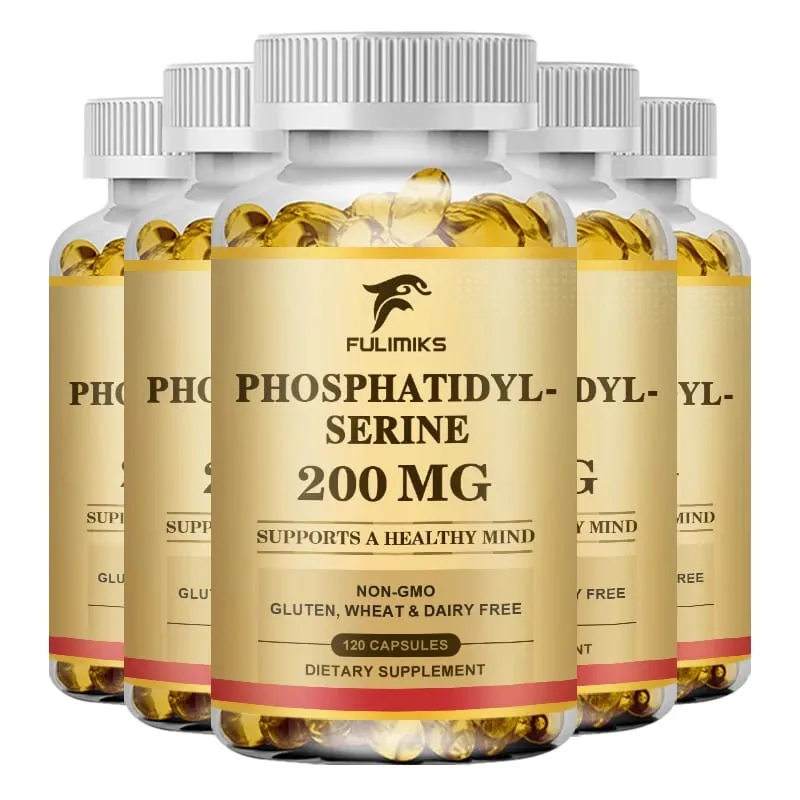 PhosphatidylSerine Capsules High Absorption Supplement for Support Memory Focus Cognitive Sleep and Brain Health