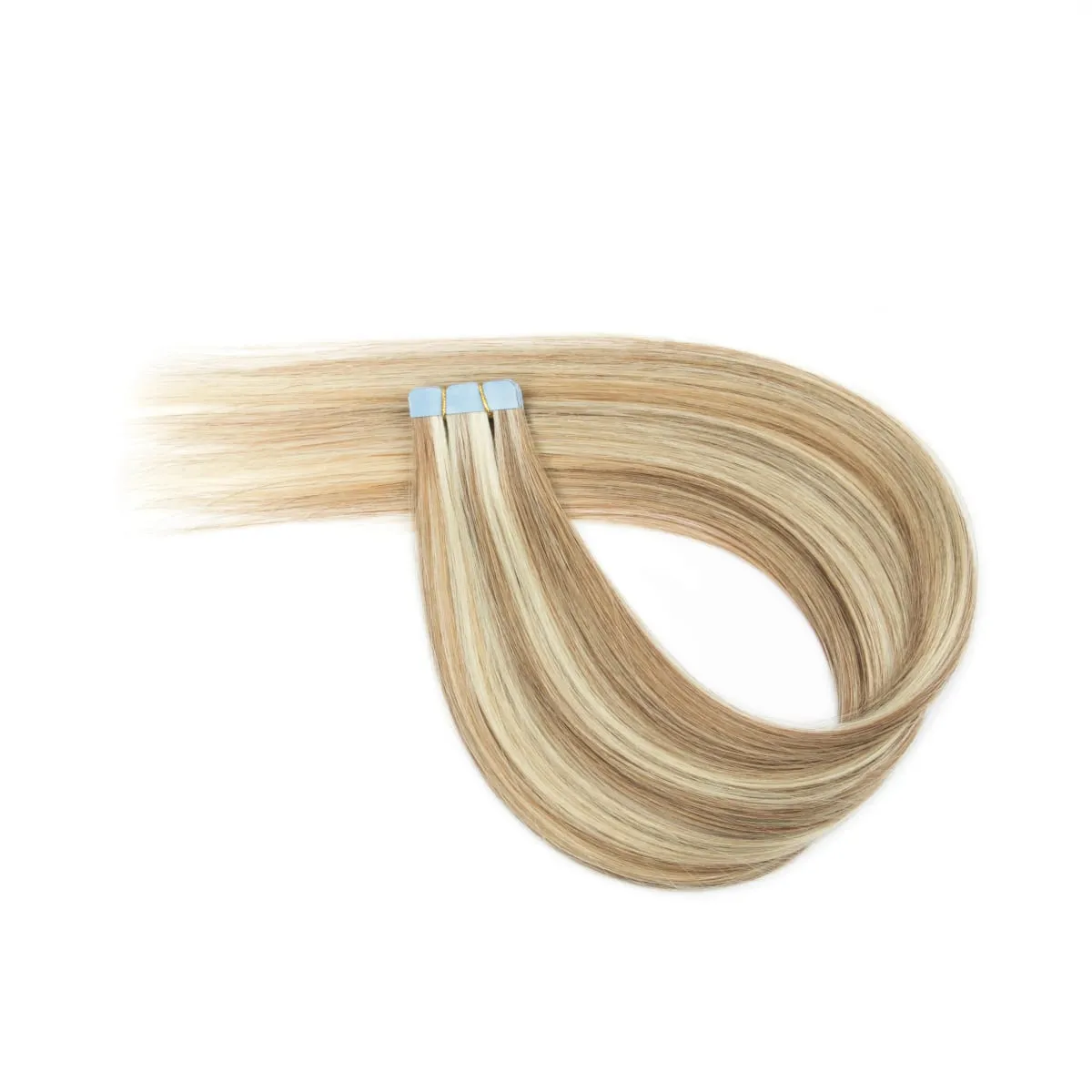 Multi Color Mini Skin Tape In Human Hair Extensions 10 Pieces 12 Inch To 20 Inch Multiple Color Options Remy Hair Natural Comfortable Wear for Women Thickening And Lengthening