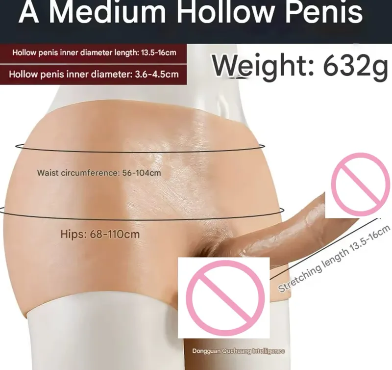 Realistische Hohlgefühl-Silikon-Haut-Dildo-Hose, weiche Penishülle für Paare, Strapon, Sexspielzeug, Schwanz, Männer, Gay18, Höschen, Lesben
