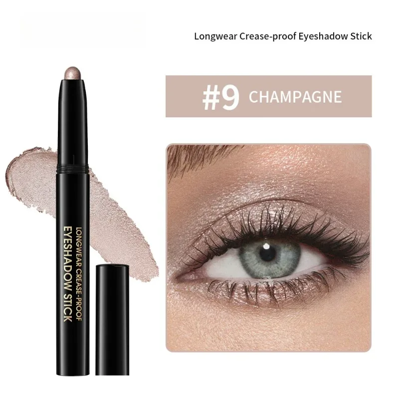 6 Colors Eyeshadow Pencil Stick Shimmer And Matte Waterproof Metallic Glitter Eye Shadow Highlighter Pencil Eyeshadow Cosmetics