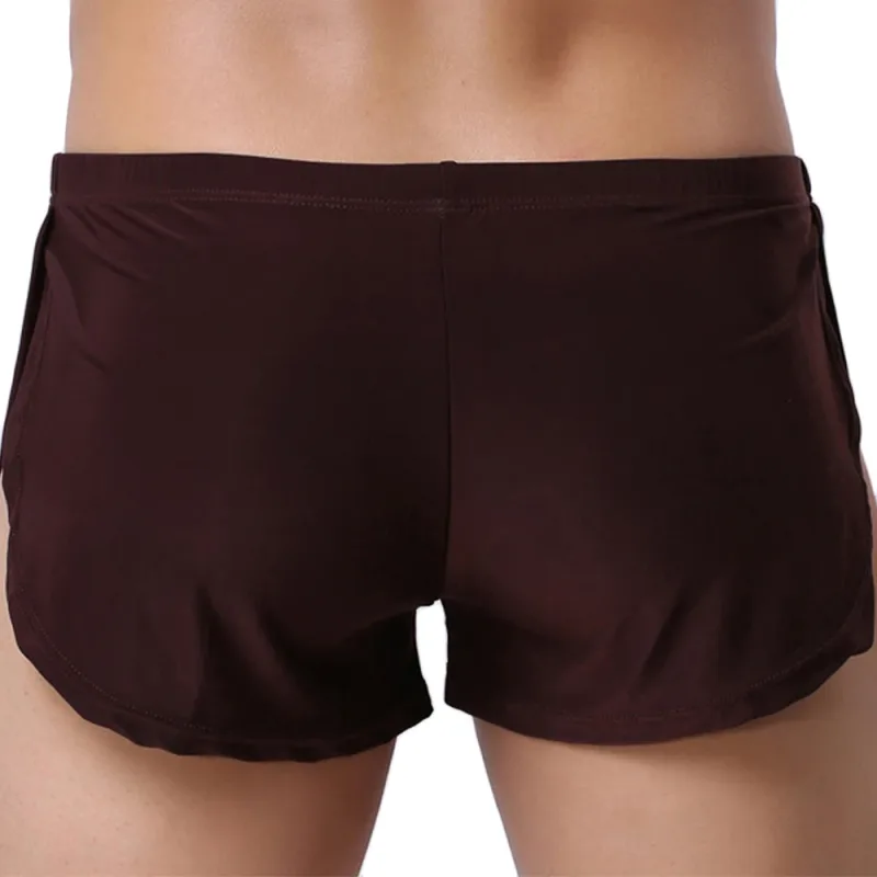 男士內褲內褲平角褲透氣男平角睡衣側開叉內褲 Cueca Homem 短褲睡衣