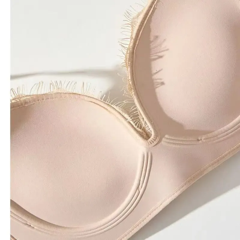 2026 Super Thick 10CM Sexy Lace Bra Flat Chest Special Lingerie Small Breast Gathering No Steel Ring Special Thick Cup Bra