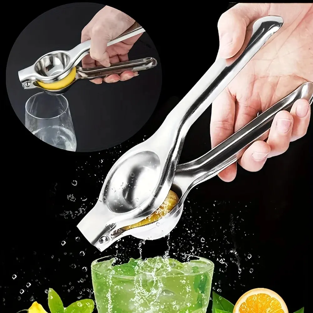 1pc Stainless Steel Lemon Juicer - Manual Efficient Juice Press Easy to Use for Home & Commercial Use Fits Various Fruits