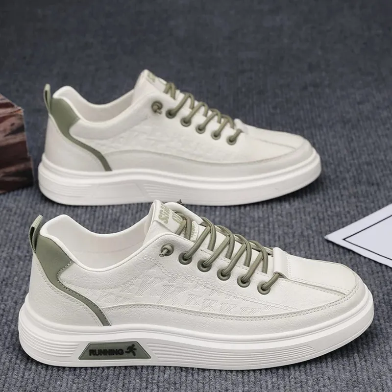 Men's Fashionable Solid Color Low-Top Shoes Comfortable Non-Slip Durable Casual Sneakers Suitable for Men's Outdoor Activities