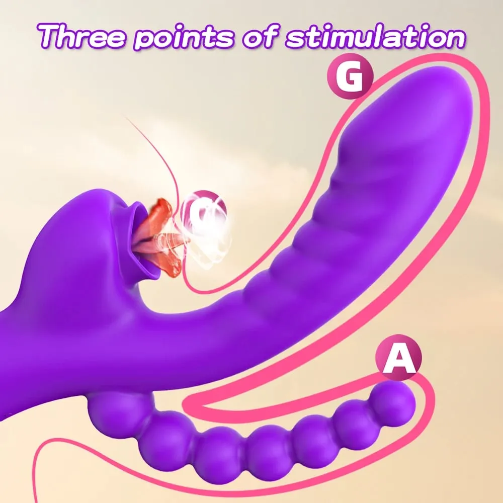 3 i 1 Tapping Flapper Vibrator Analsex Klitoris Klit Sucker Stimulator Sexlegetøj Kvinde Slikker Sutte Vibratorer Voksenvarer