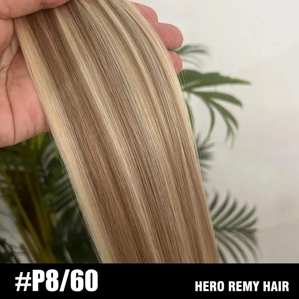 Natural PU Skin Weft Invisible Injection Tape In Human Hair Extensions Double Side Blonde Tape Ins Hair Extensions 2.5g/pieces