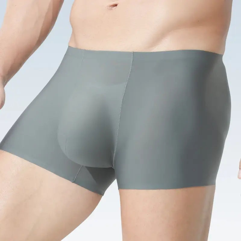 남성 속옷 남성 도매 얼음 실크 원활한 복서 팬티 항균 통기성 스포츠 여름 얇은 컴포트 복서 브리