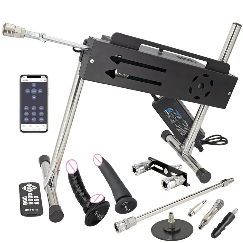 200W Super Powerful Stroke 1-15cm Automatic Masturbation Machine with Dildo Attachments Support Three Controllers Sex Machines