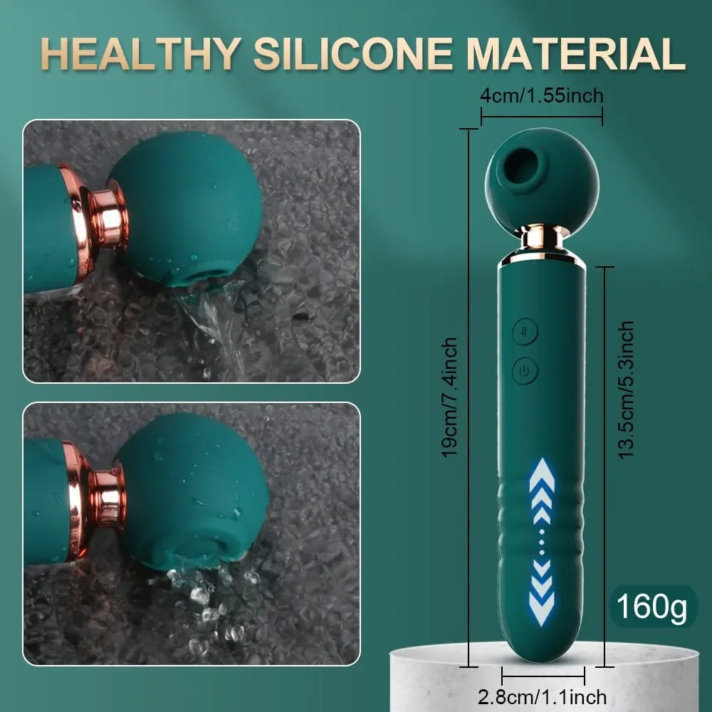 Sucking Telescopic Wand Vibrator For Women Body Massager G Spot Clitoris Stimulator Nipple Clit Sucker Masturbation Sex Products
