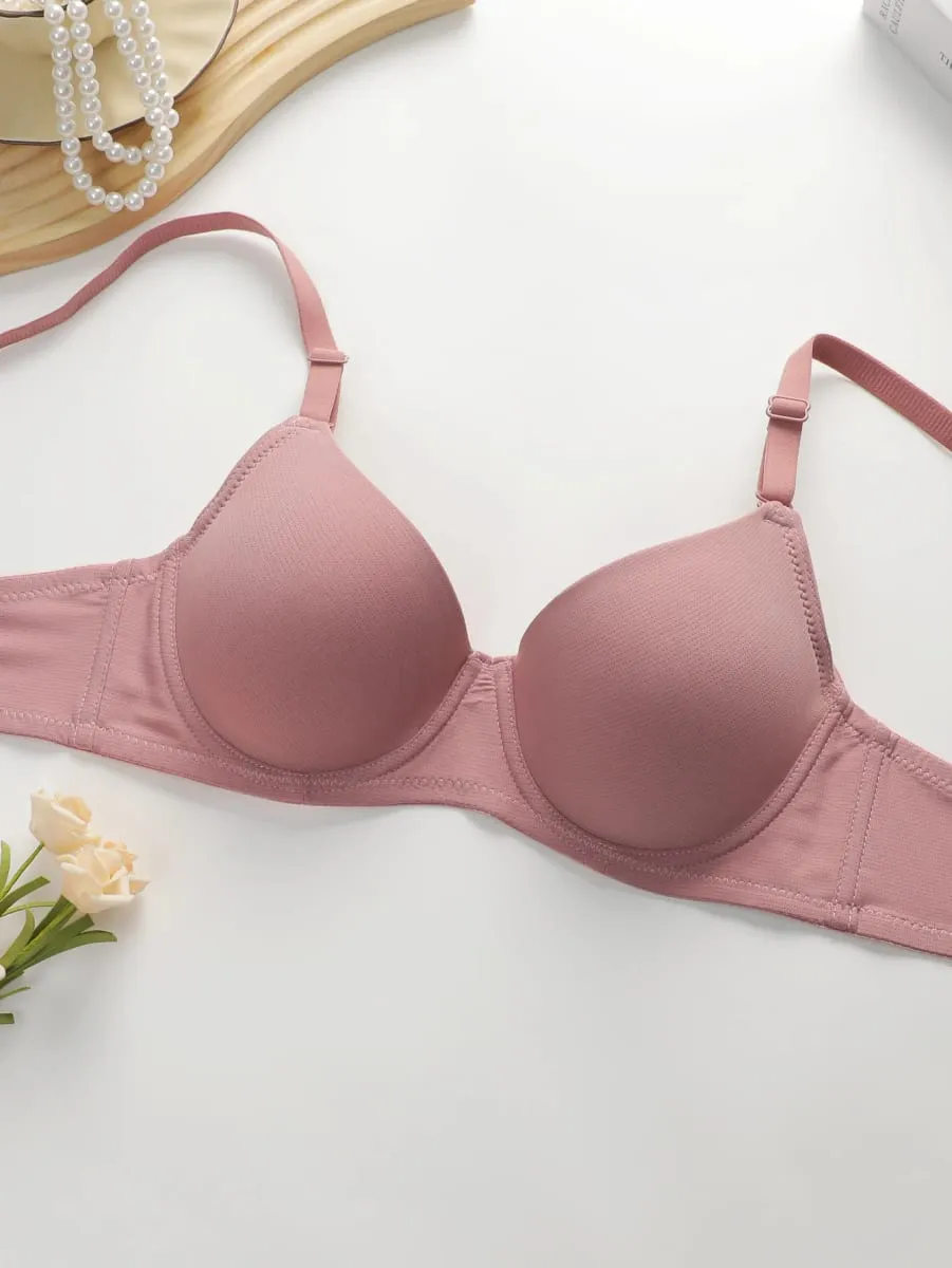 Solid bøjle Lingeri Sæt Undertøj Trussesæt Kvinder Push Up BH med stålring Intimates Undertøjsdragt
