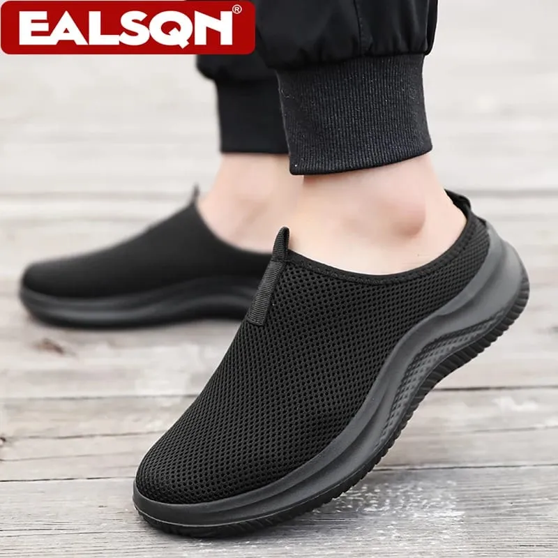 Sommar andas Mesh Slip On Casual Skor för mäns lätta promenadsneakers Plus storlek 39-48 Bekväma utomhusskor