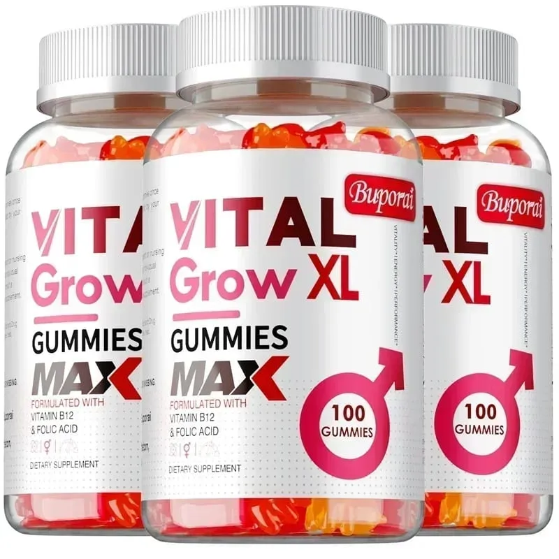 Vital Grow XL Male Gummies - Promotes Muscle Growth and Recovery Enhances Athletic Performance Endurance and Relieves Fatigue