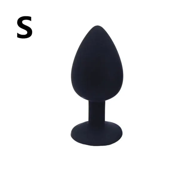 Unisex Silicone Butt Plug 3 Sizes Anal Dildo Sex Stopper Adult Toy for Men/Women Couple Anal Trainer No Vibrator