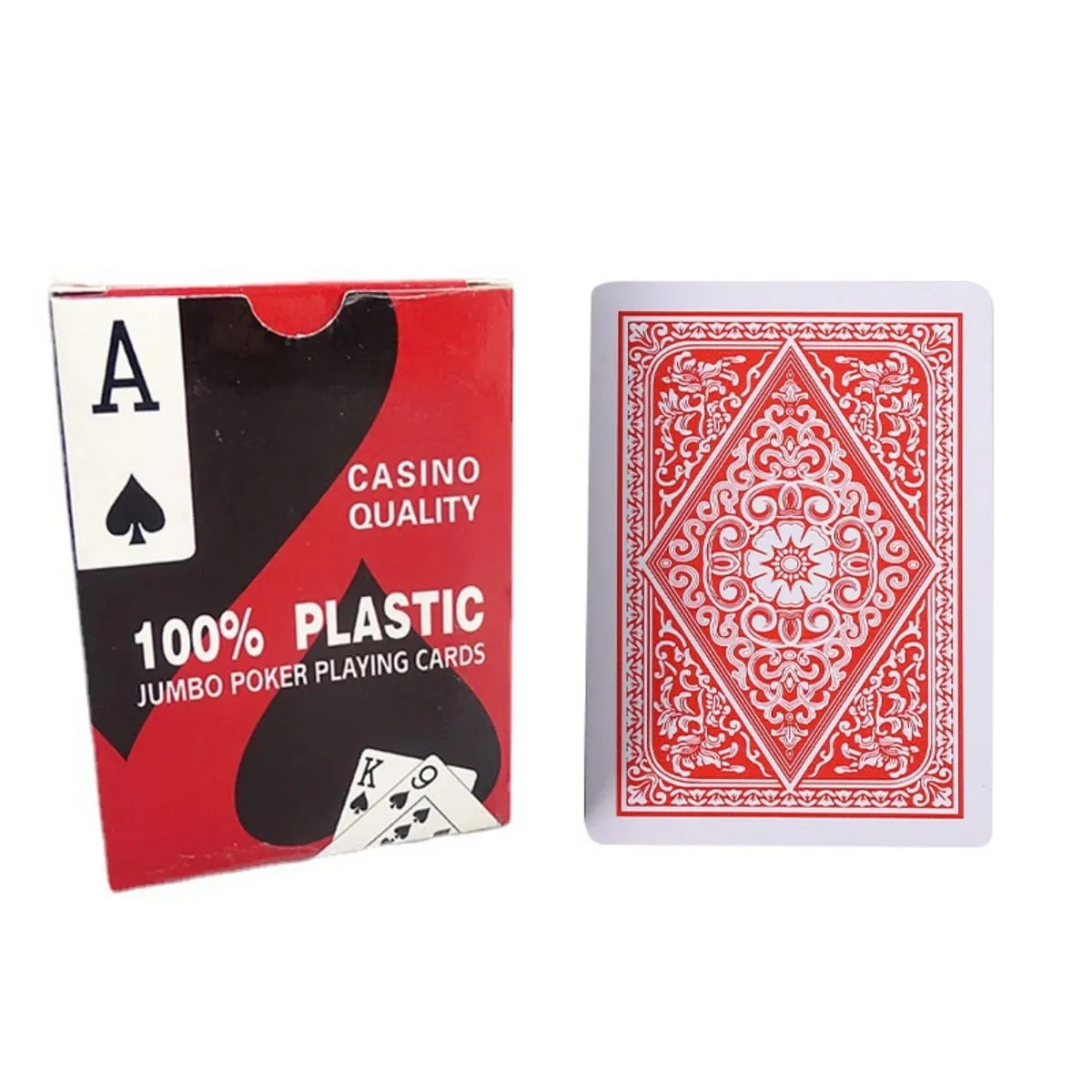 PVC Waterproof Playing Cards Big Character Plastic Poker Card Games Washable Flexible Play Card for Family Party Entertainment