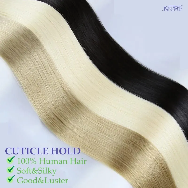Tape In Hair Extension 100% Really Human Hair Straight Tape Ins Invisible 613 Brown Blonde 2.5g/pcs 16-24 Inch For Women