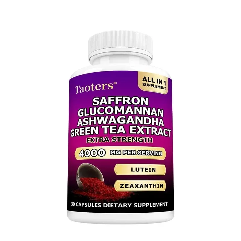Saffron Supplements with Ashwagandha - Mood Balance Stress Relief & Mental Clarity – Cortisol Support for Women & Men