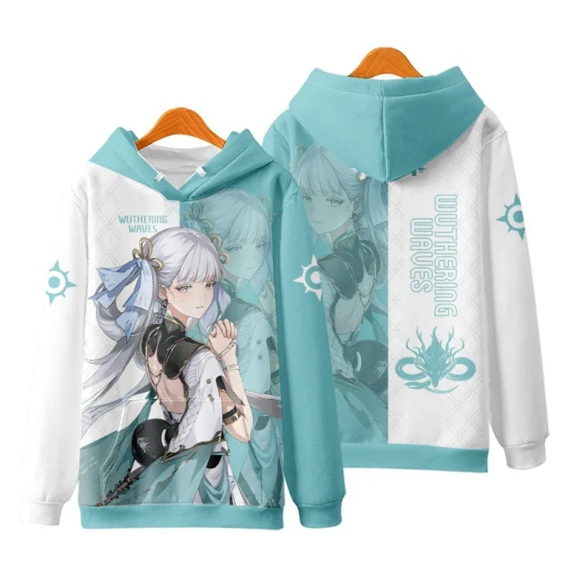 Game Wuthering Waves Cosplay Hoodies 3D Phrolova Print Men Women Anime Sweatshirt Autumn/Winter Hoodie Casual Y2k Tracksuit Coat