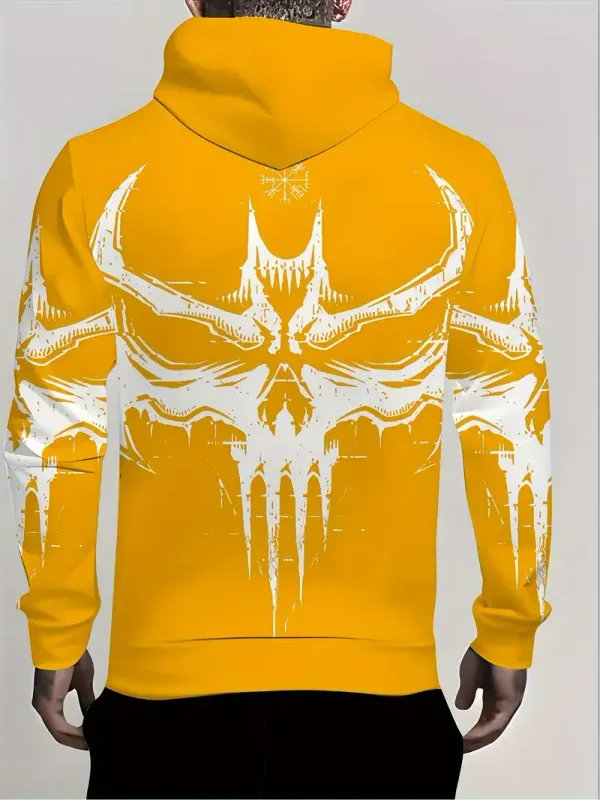 Hoodies Cetakan 3D Kelawar Gothic Lelaki untuk Lelaki Wanita Baju Sweat Gaya Jalanan Pullover Baju Olahraga Halloween Musim Gugur/Musim Sejuk Longgar Kasual