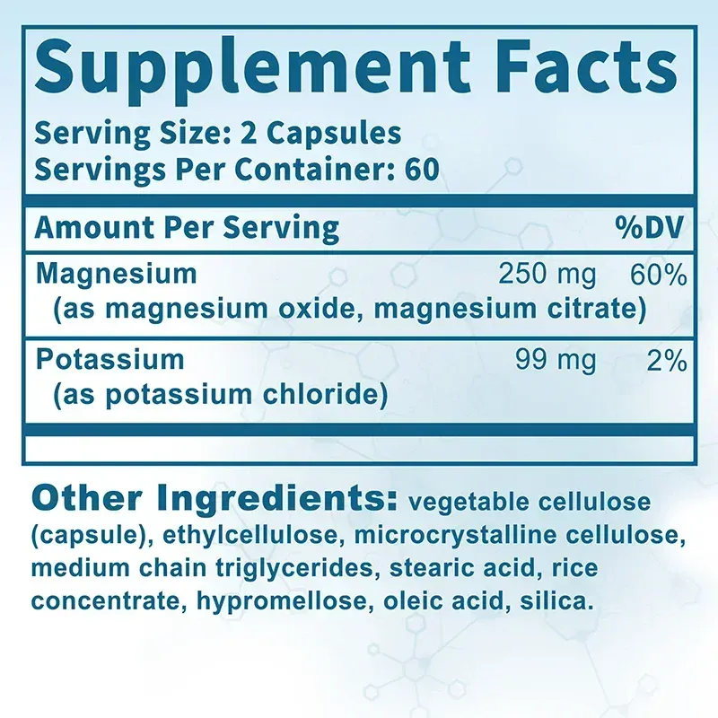 Kalium Magnesium - Förbättra sömnkvaliteten Minskar trötthet och huvudvärk gynnar ben- och hjärthälsa Immunsystemet