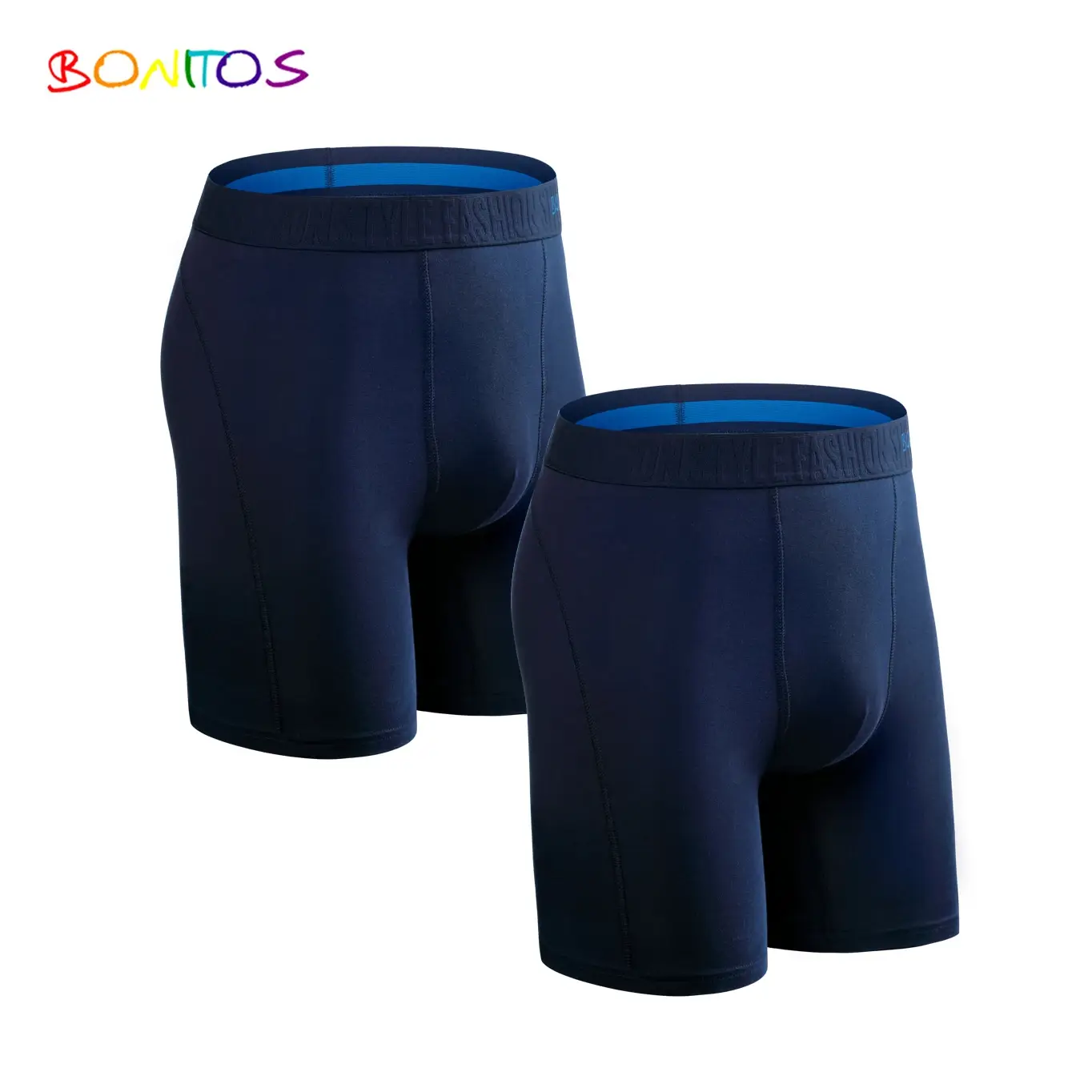 2pcs Pack ขายาวกางเกงขาสั้นผู้ชายกางเกงชุดกางเกง Homme Boxershorts ลื่นชุดชั้นในสำหรับชายผ้าฝ้ายชายเซ็กซี่ชุดกล่อง GYM