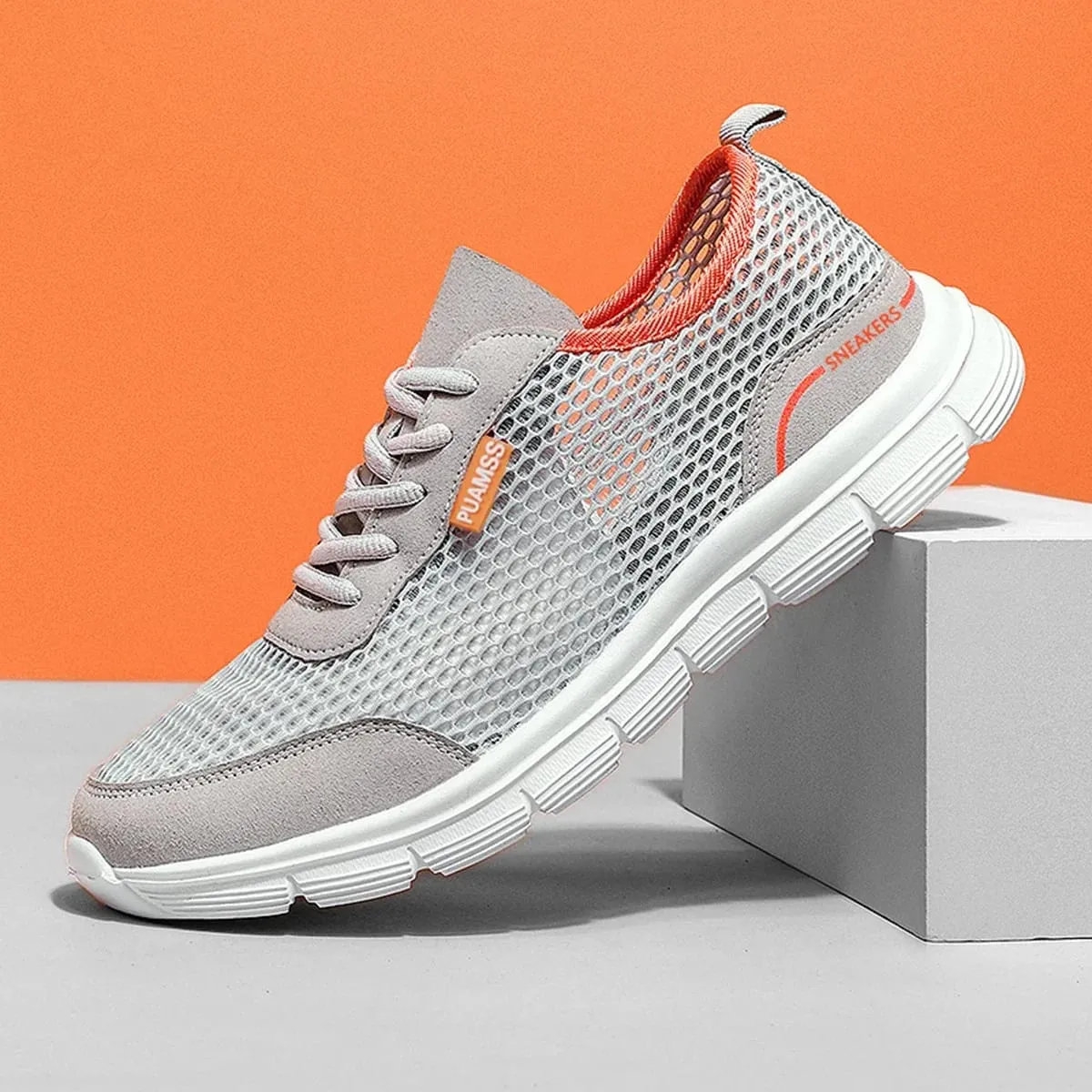 Men Casual Mesh Shoes Summer Breathable Everyday Walking Sneakers Lightweight Non Slip Driving Loafers