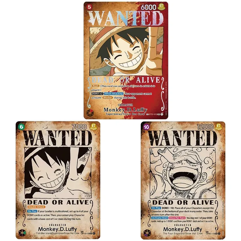 ONE PIECE Retro Wanted Poster Style Proxy Game Card Luffy Buggy Shanks Ace Anime OPCG/PTCG Card / Collection Trading Card