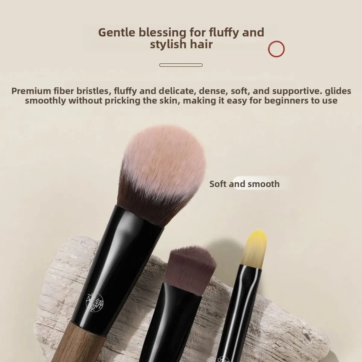 Walnut Wood 8Pcs Animal Hair Makeup Brush Set Fluffy Blush & Eyeshadow Foundation Blending Detail Makeup Brushes Cosmetic Tool