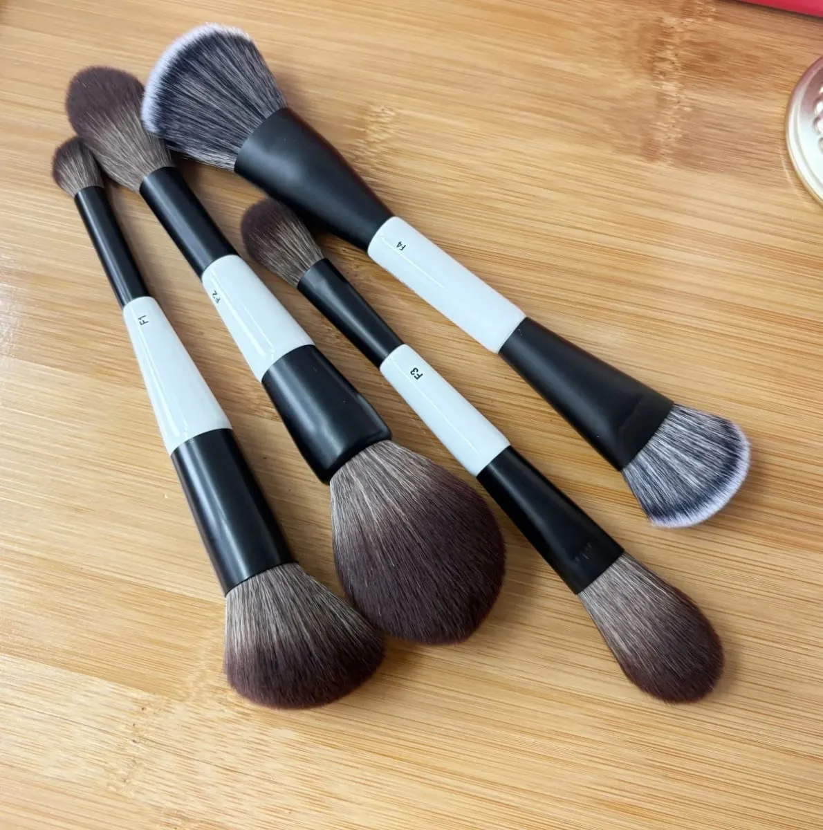 Face Makeup Brush F1 Dual-Ended Contour Blush F2 Powder Brush F3 Highlight Soft Synthetic Hair Cosmetic Brushes