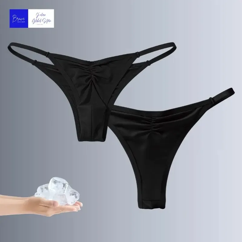 Pánská ledová hedvábná tanga kalhotky velikosti US Sexy G-String prodyšné bezešvé tričko se zády Sportovní fitness spodní prádlo Velké velikosti