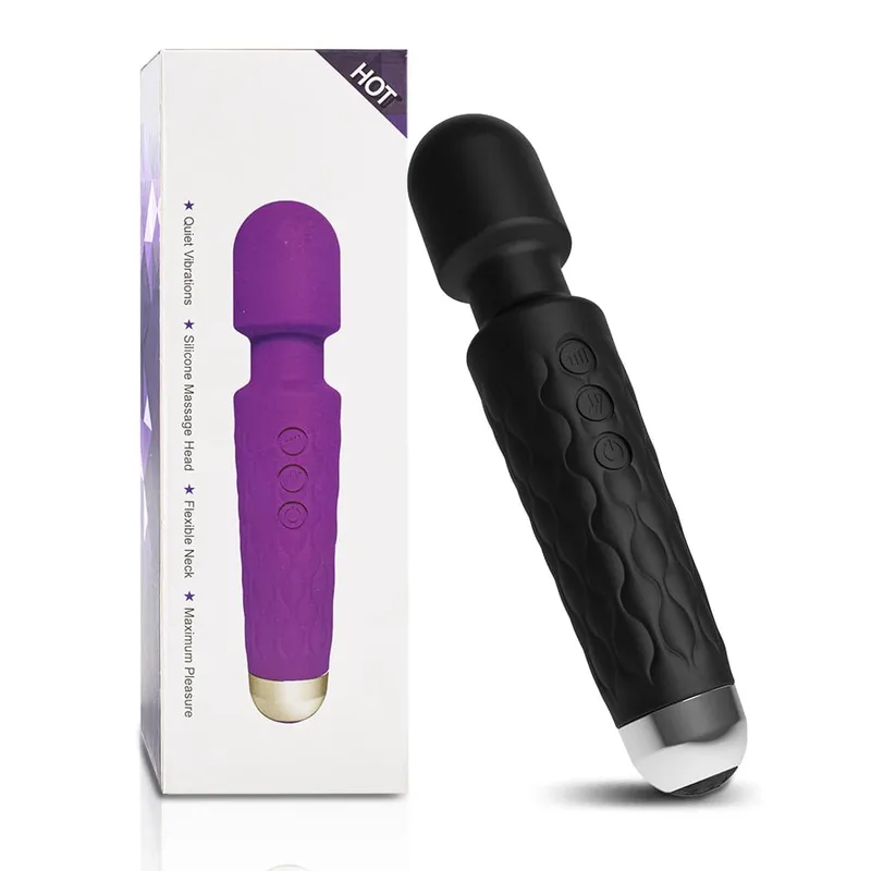 Vibrateurs AV pour femmes, baguette magique puissante à 20 vitesses, gode de Massage du point G, stimulateur de Clitoris, jouets érotiques sexuels féminins adultes