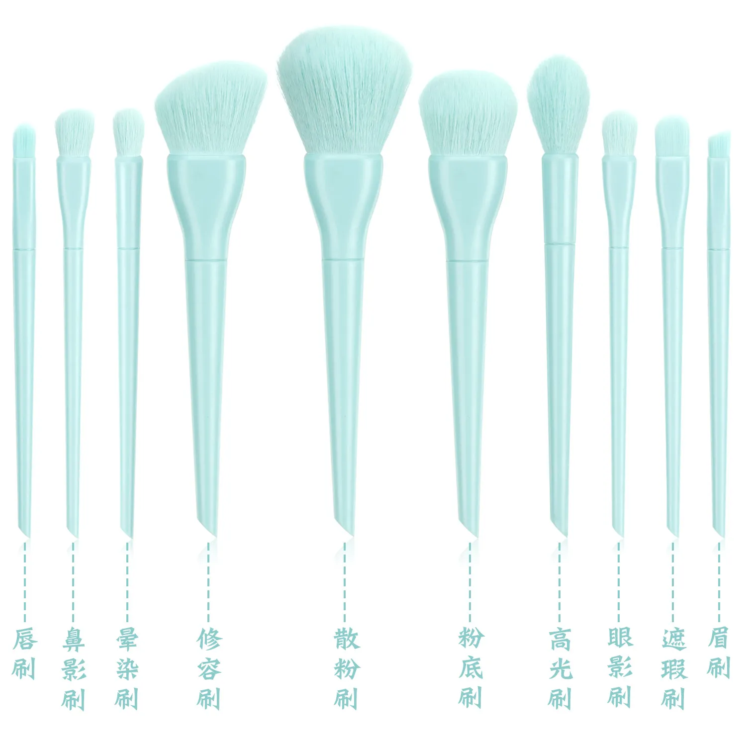 1Pcs Makeup Brush Set with Storage Bag Soft Synthetic Brushes for Foundation Powder Eyeshadow Blush Full Face Daily Travel Makeu