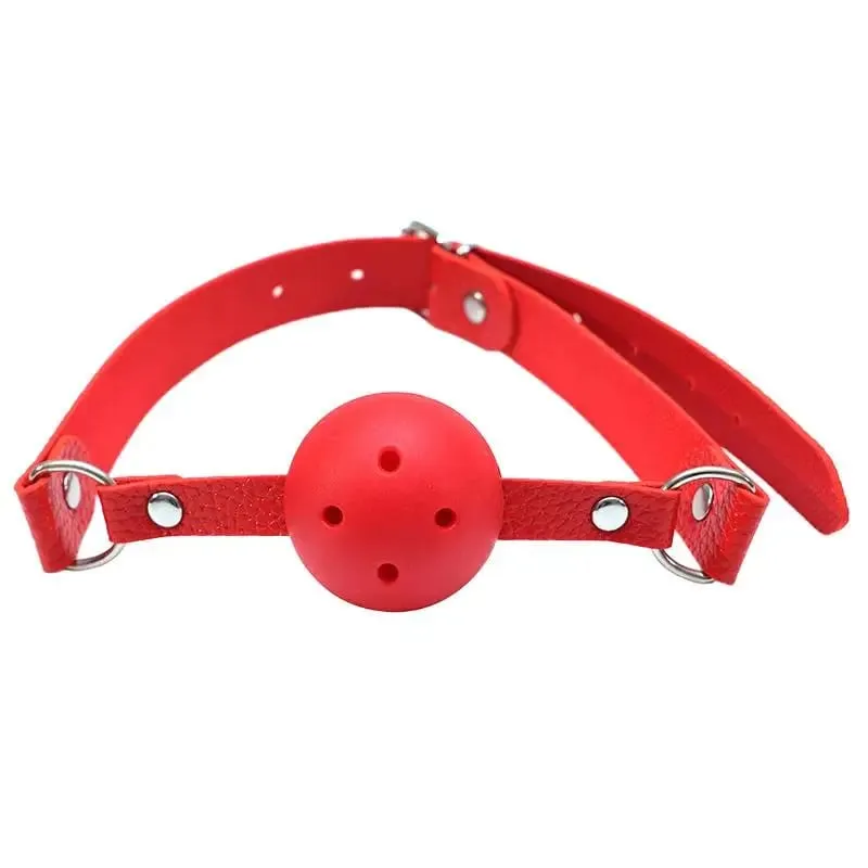 4 Χρώματα Faux Leather Mouth Gag Ρυθμιζόμενη πλαστική μπάλα για ενήλικες Παιχνιδομηχανές ρόλων Αξεσουάρ για ζευγάρια Bondage σεξουαλικά παιχνίδια▪