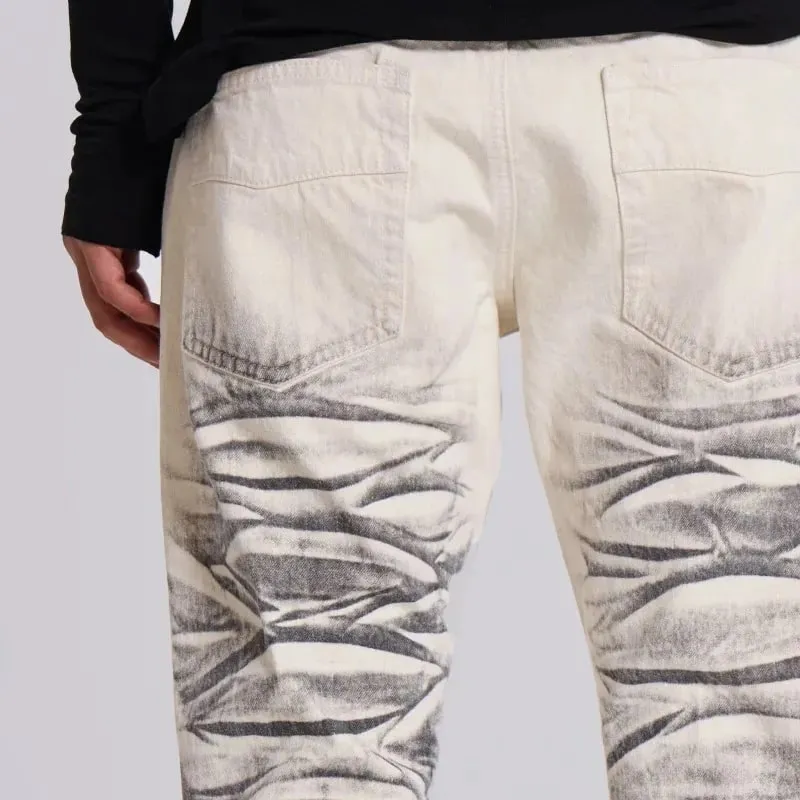 Y2K Retro Distressed Flare Jeans Women High Waist Vintage Washed Denim Bell Bottom Pants Harajuku Streetwear Casual Trousers